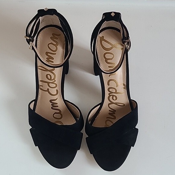 Sam Edelman Yancy Block-Heel Suede Sandals Size 9M - Picture 10 of 15